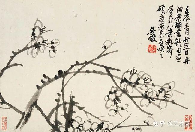 画家吴昌硕花卉册：笔随意转，状物传神- 知乎