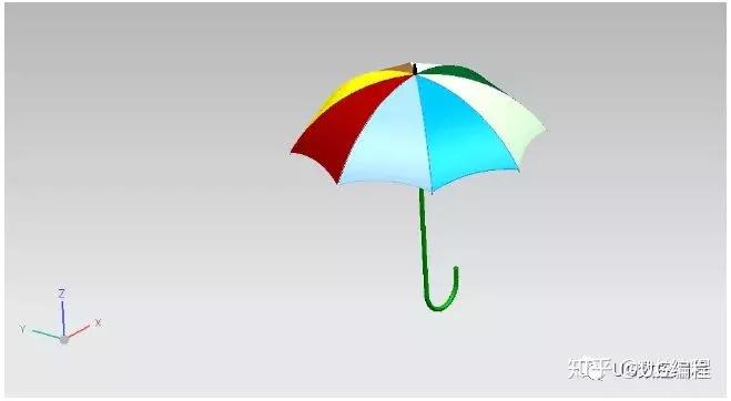 UG建模实例教程-雨伞的三维模型 - 知乎