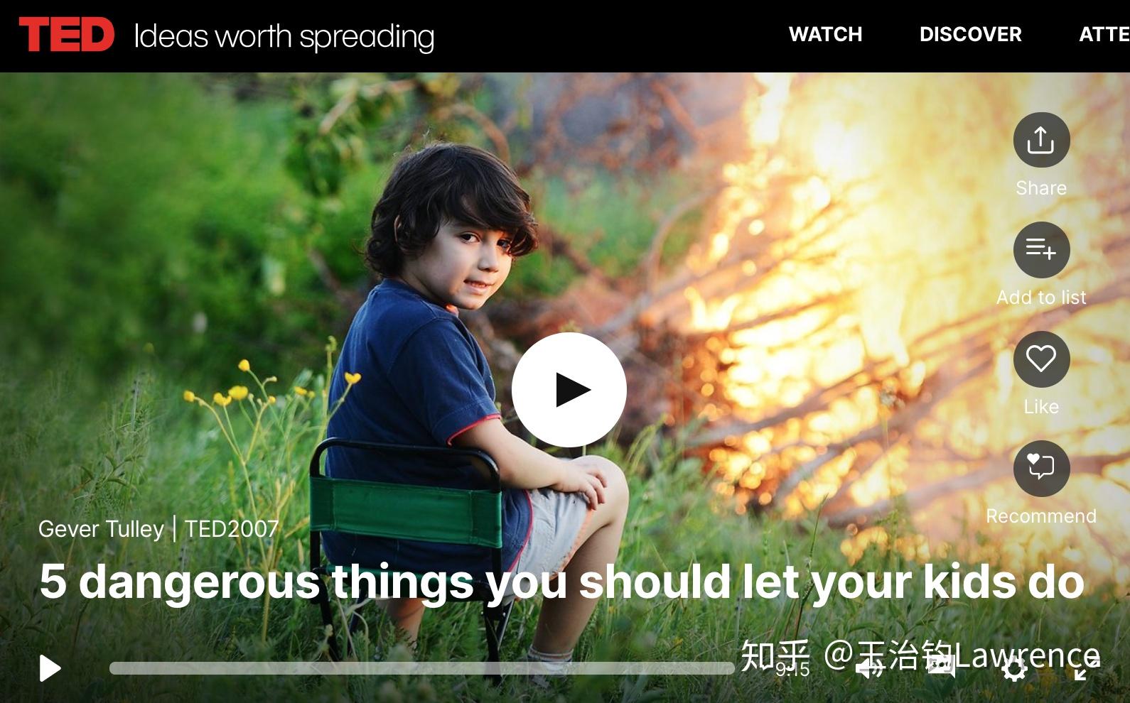 ted演讲:让孩子做点危险的事情 - 知乎