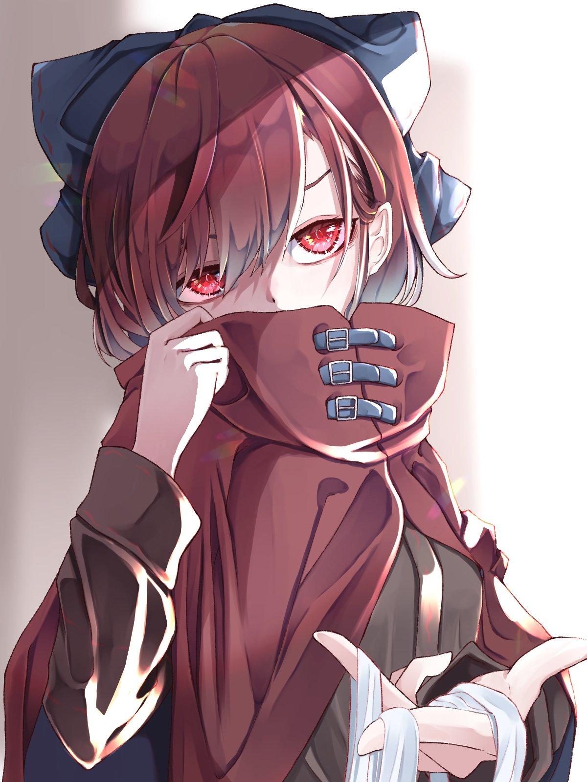 变成了一个帅气少女的表现,整体色调偏冷,而眼睛散发的光显得最为突出