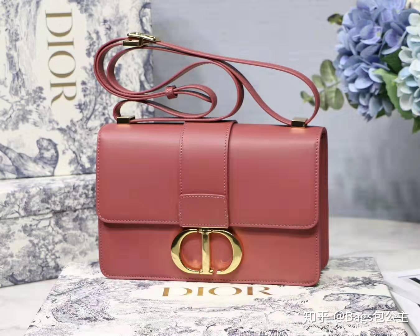 Dior包包官网 迪奥顶级小羊皮菱格Dior Addict链条包单肩包包24cm 大红色