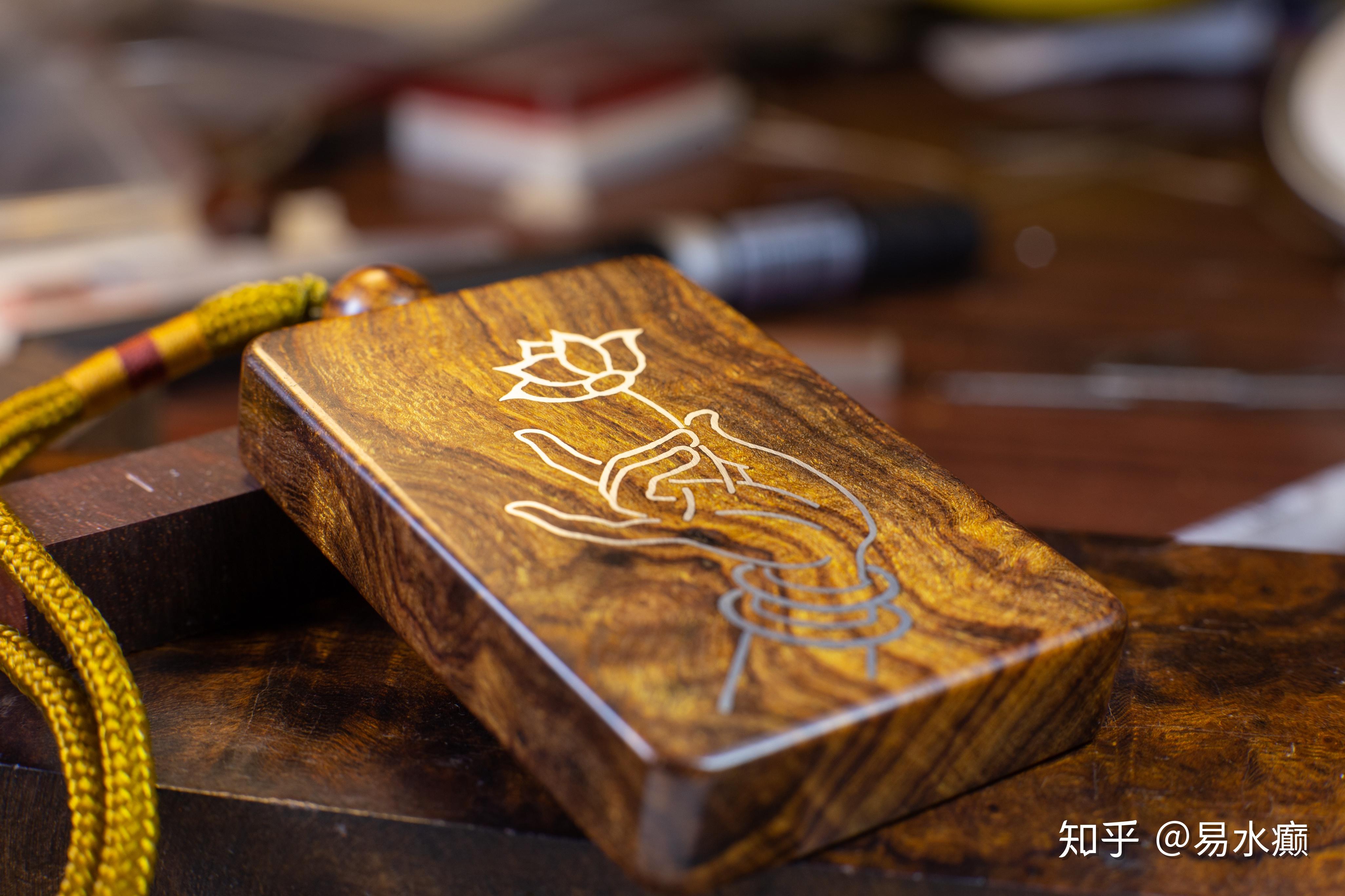 沙漠铁木嵌银佛手莲花