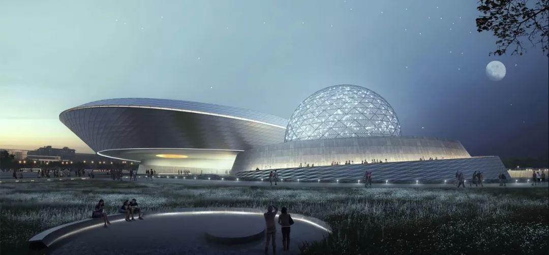 左滑查看纽约 ennead 建筑事务所设计的上海天文馆预计于2020年完工