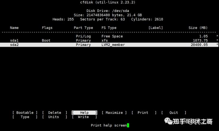 每天学一个 Linux 命令（116）：cfdisk - 知乎