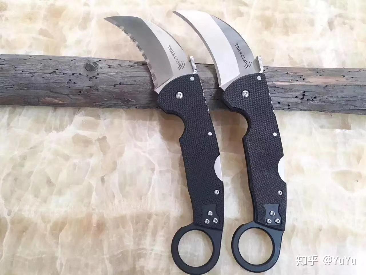 冷钢 22KF Tiger Claw 2015款 Carpenter CTS® BD1 Alloy钢 G10柄 全刃 虎爪折刀 - 知乎