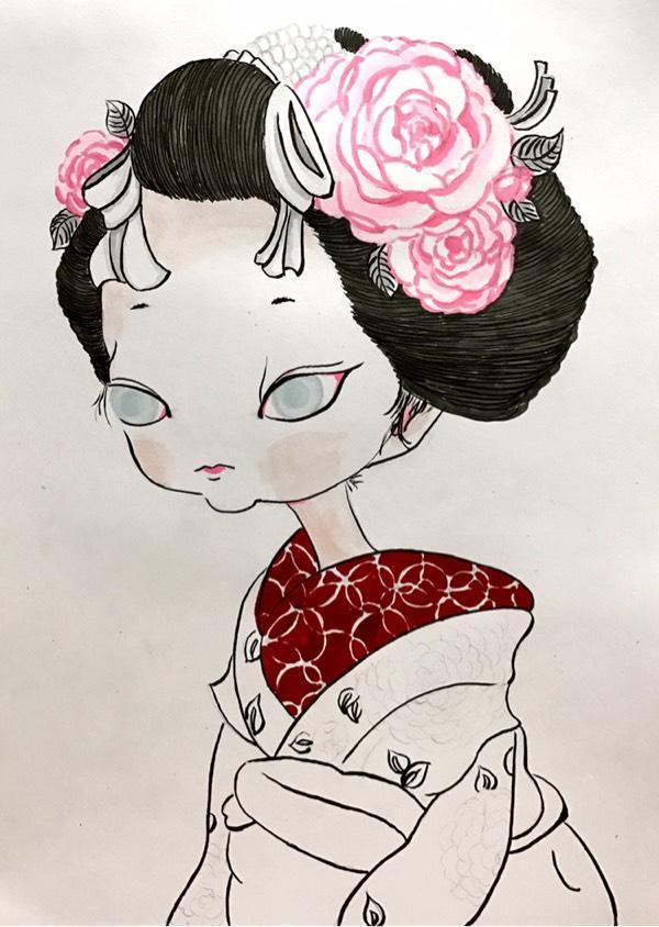 艺妓超详细马克笔绘画教程