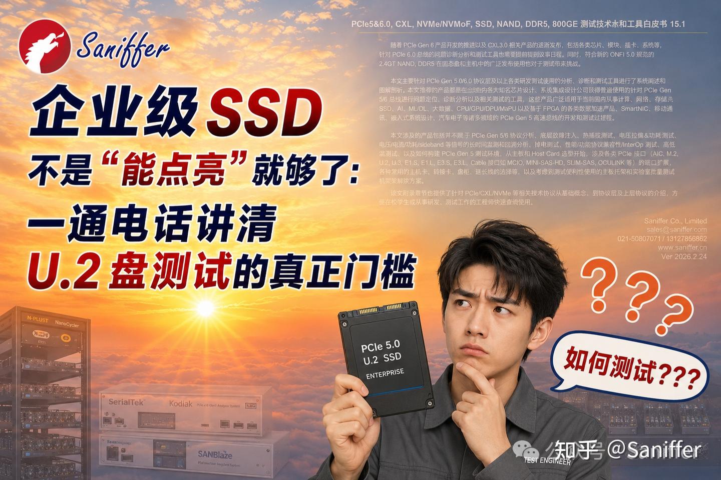 【每日一题】企业级 SSD 不是“能点亮”就够了:一通电话讲清 U.2 盘测试的真正门槛