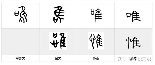 唯——每日一字·隹部字 - 知乎