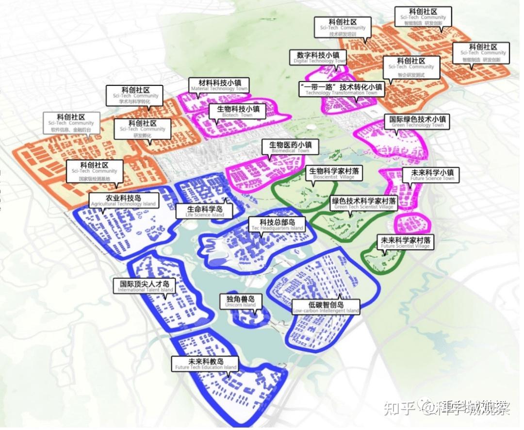 據科學城城市中心設計方案,未來的西部(重慶)科學城修復自然中脊,打造