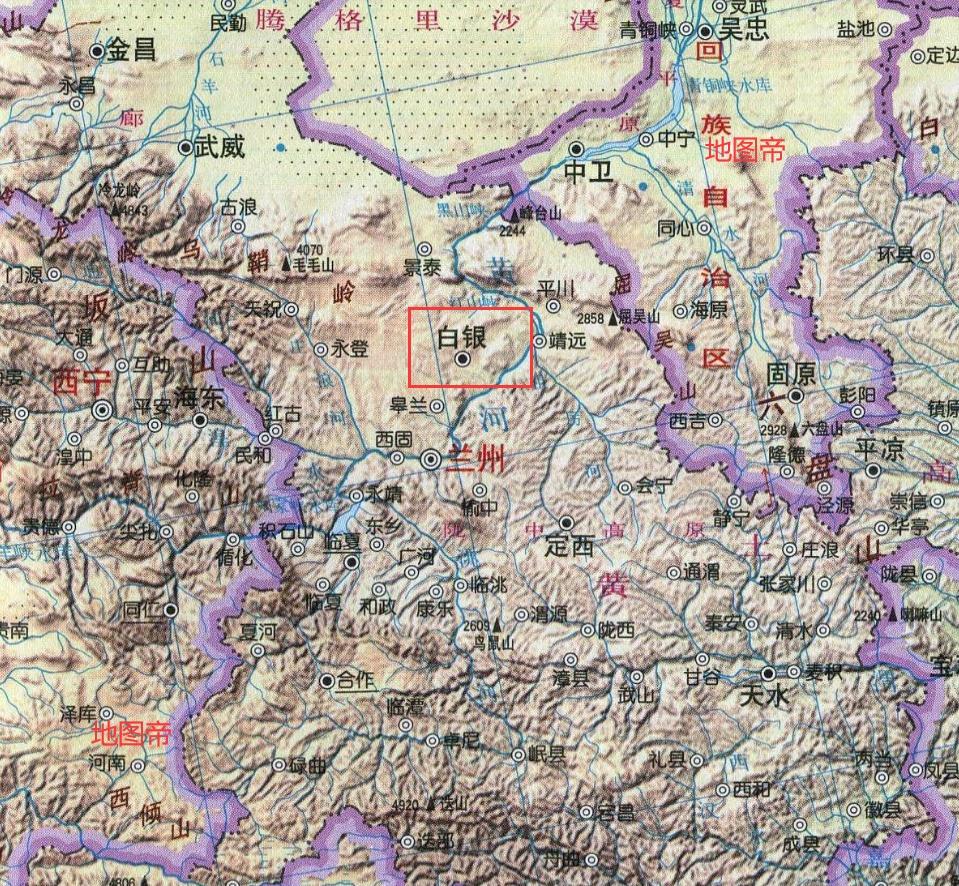 白银市在地理上堪称是甘肃省的微缩版.