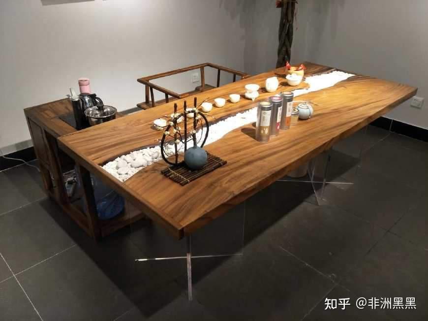 当代年轻人最喜爱的茶桌家具：南美胡桃木实木大板桌 - 知乎