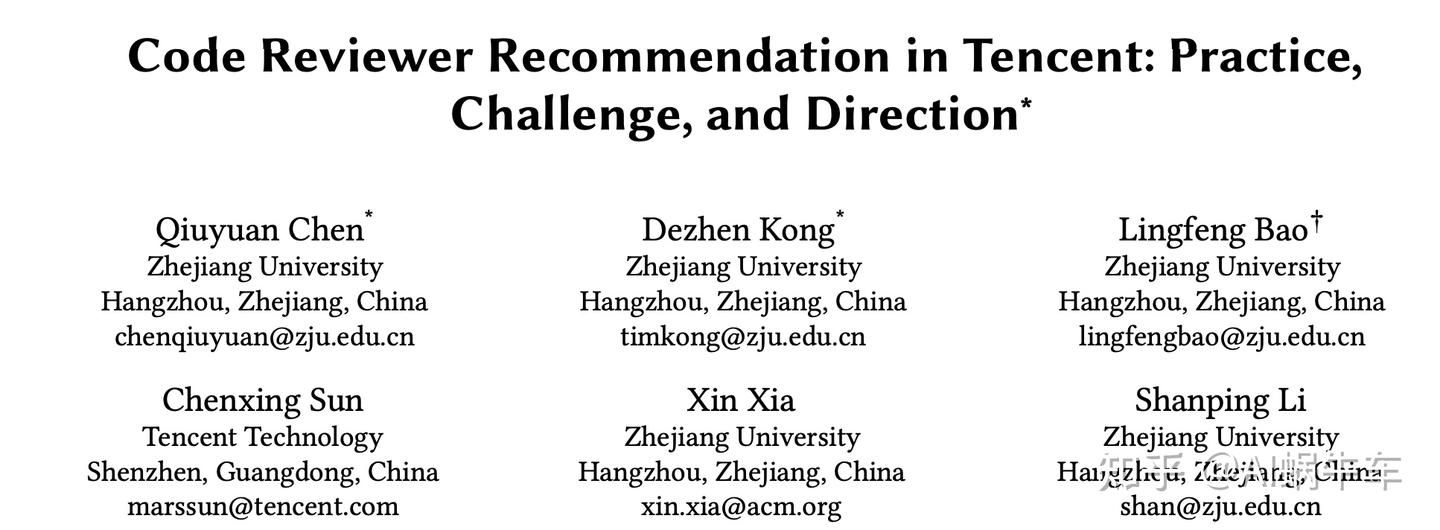 【ICSE2021】Code Reviewer Recommendation in Tencent: Practice, Challenge ...