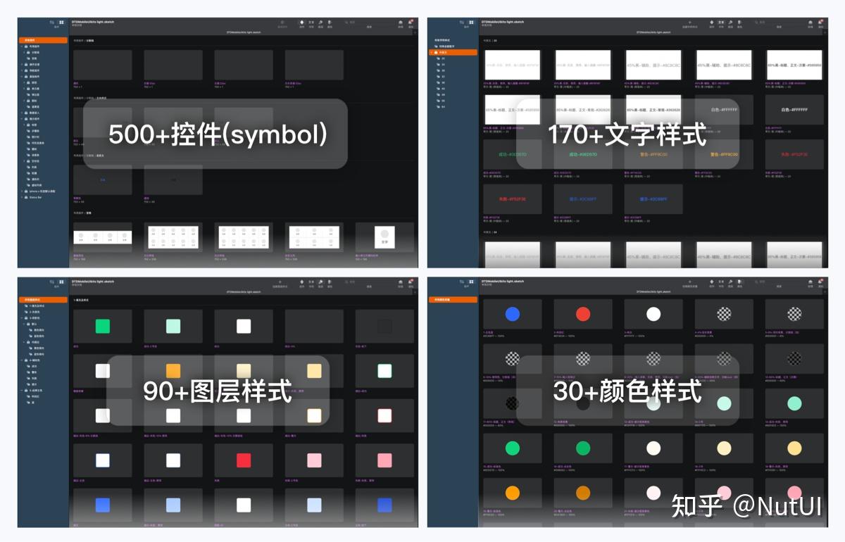 科技視覺風格sketch組件庫插件