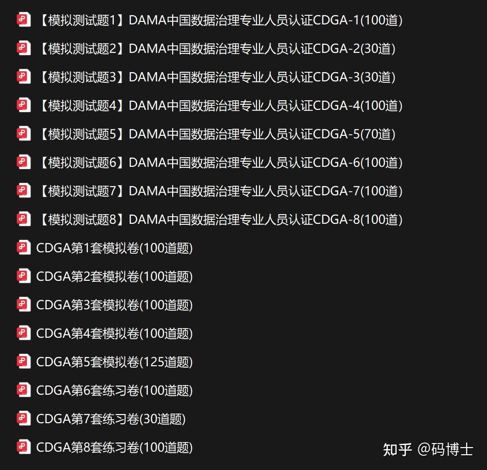 Cdga Index Example 【2026最新】CDGA数据治理认证备考全套资料 真题+题库+知识重点 一次过! - 知乎
