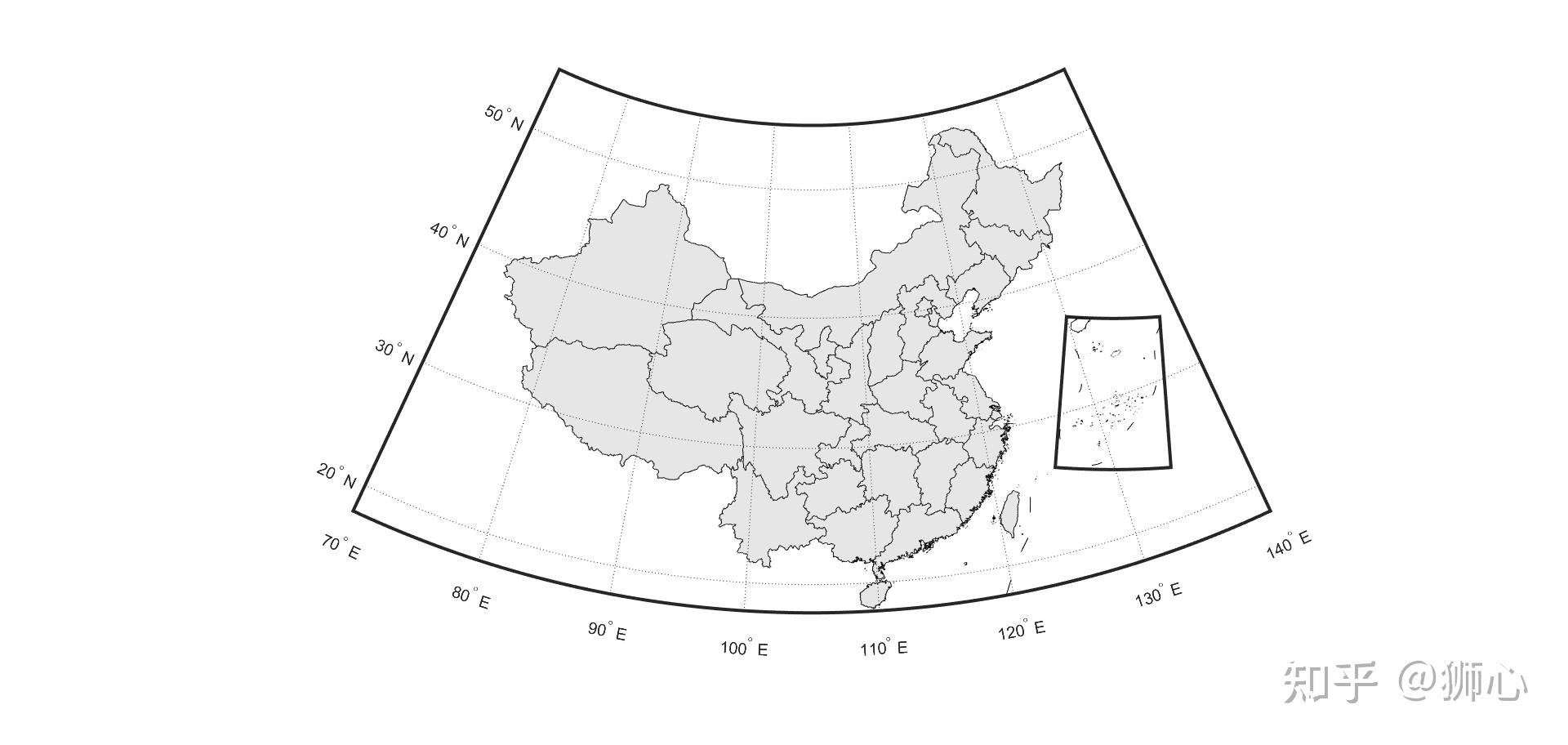 中国轮廓图经纬度图片