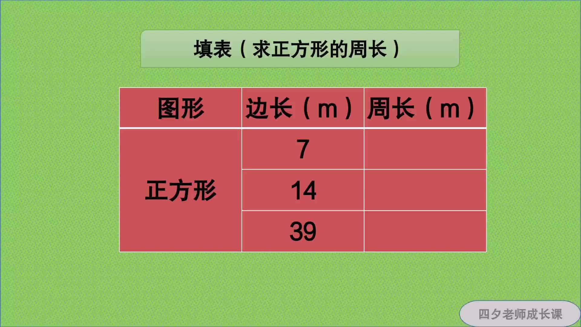 三年级数学正方形中的图①和图②谁的周长更长