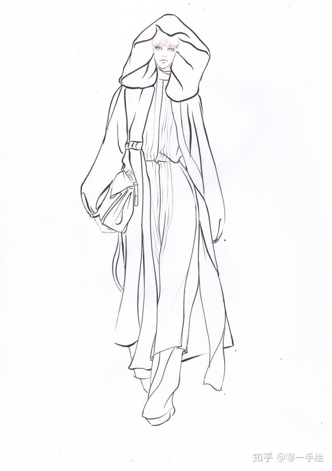 手绘时装画 | 马克笔线稿