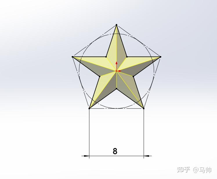 solidworks怎么画五角星