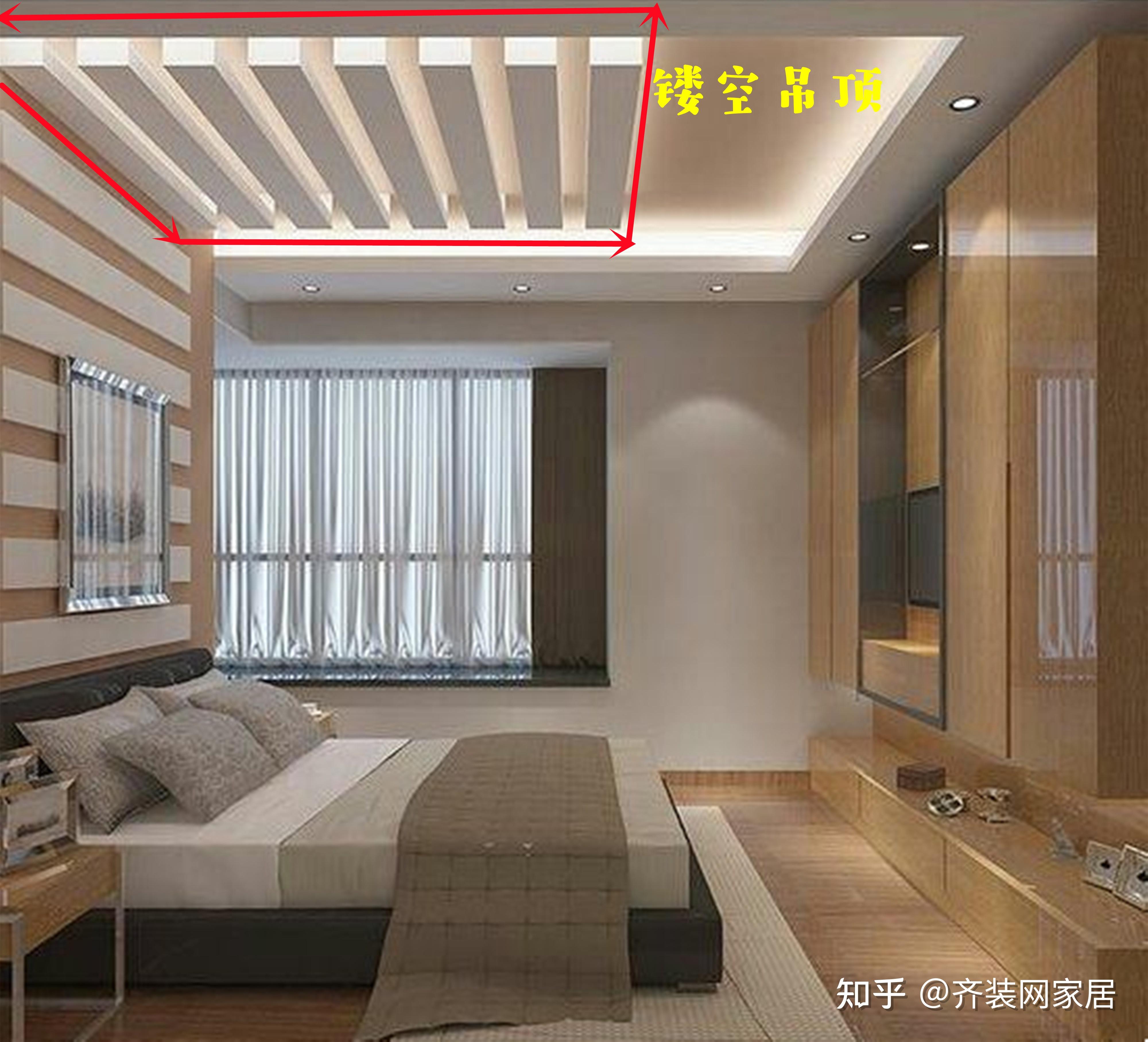 但国外这是连卧室天花板也不轻易放过,这5种新奇吊顶设
