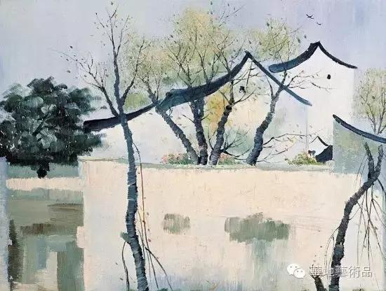 吴冠中油画中的江南美不胜收