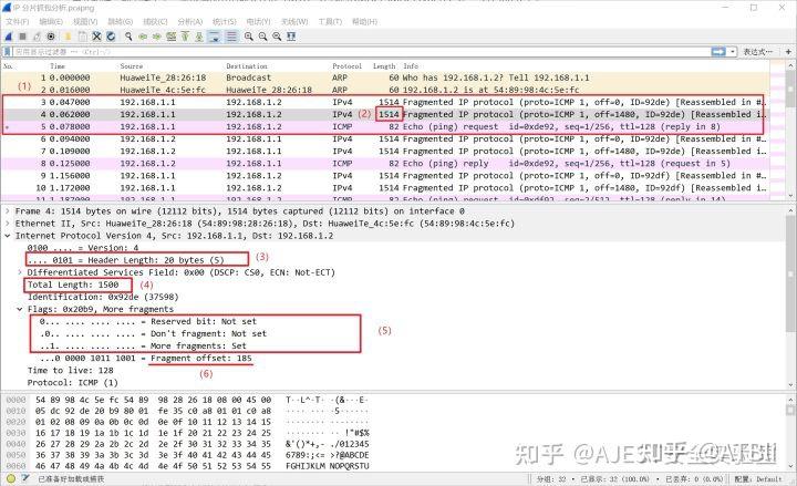 IP分片抓包分析 - 知乎