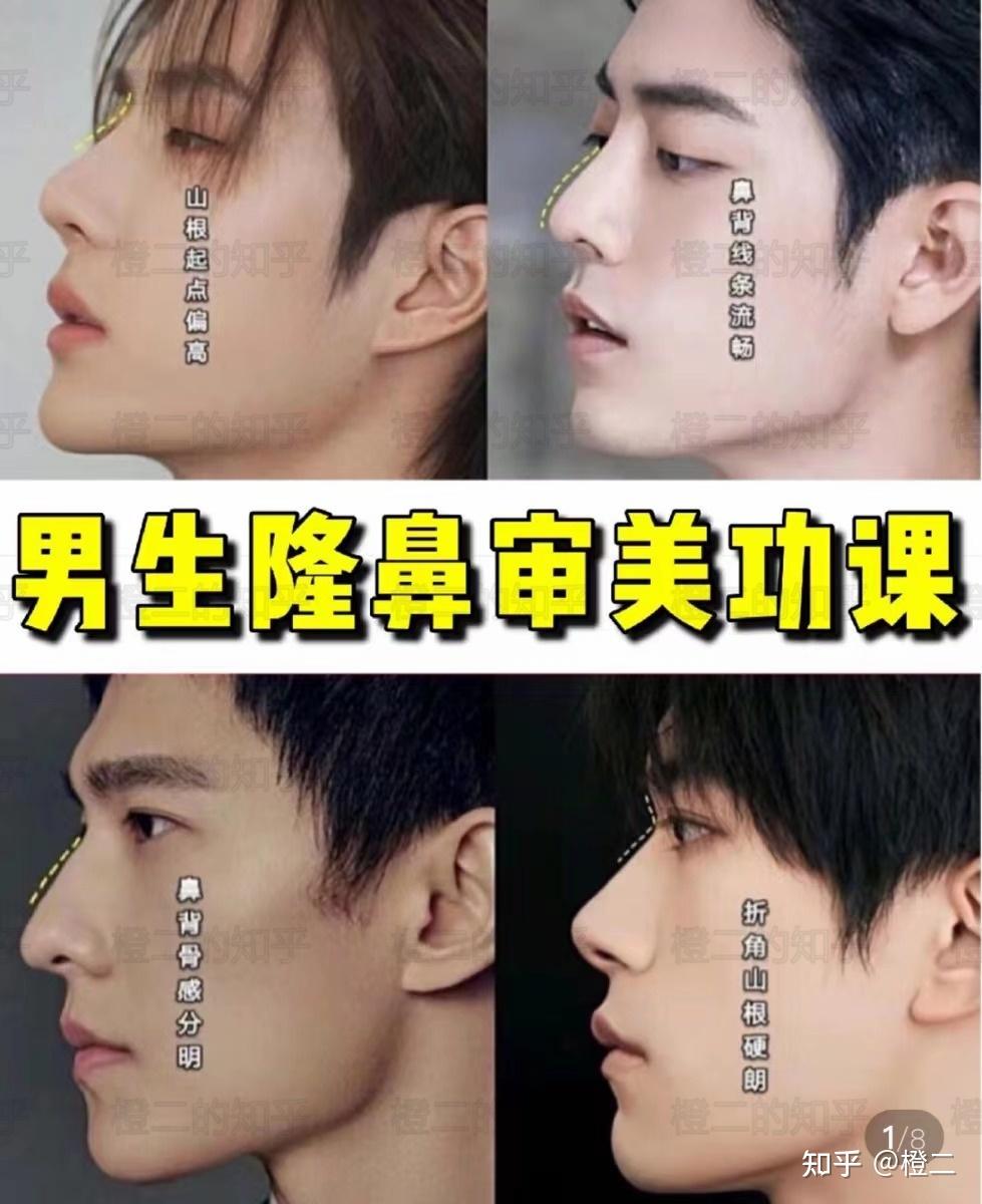 男生隆鼻审美功课.怎么找到适合自己的隆鼻模板(内附案例) - 知乎