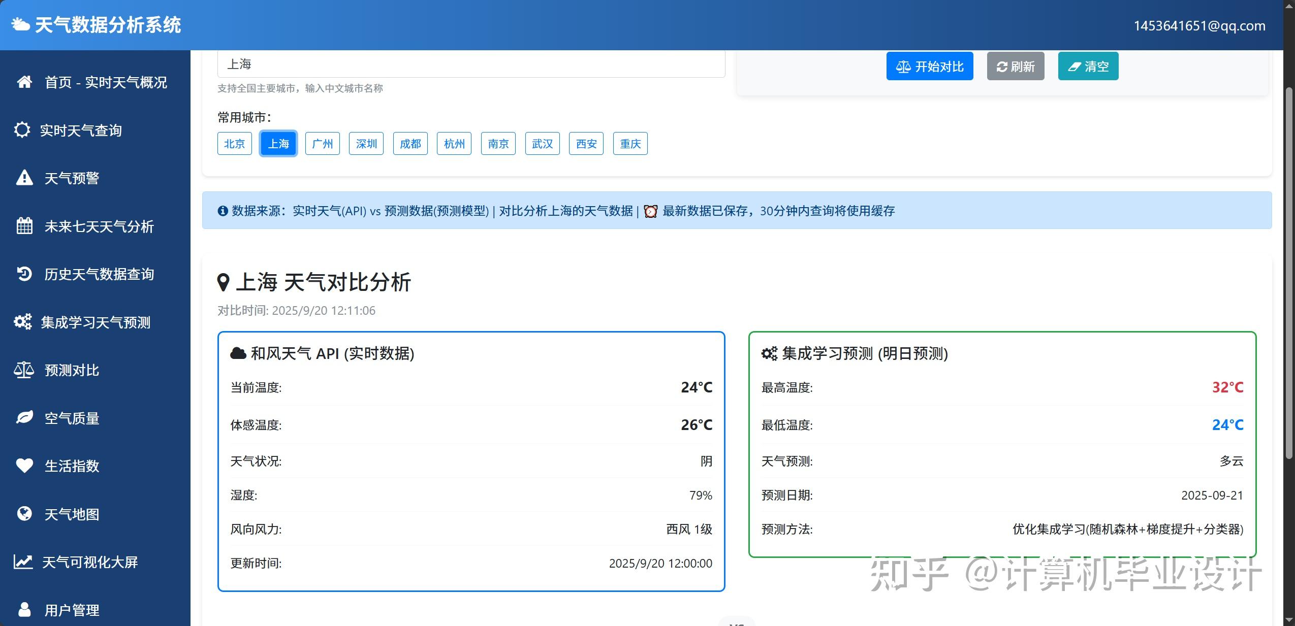 计算机毕业设计Python+大模型天气预测系统 天气可视化 天气数据分析 天气爬虫 大数据毕业设计(源码+论文+PPT+讲解) - 知乎
