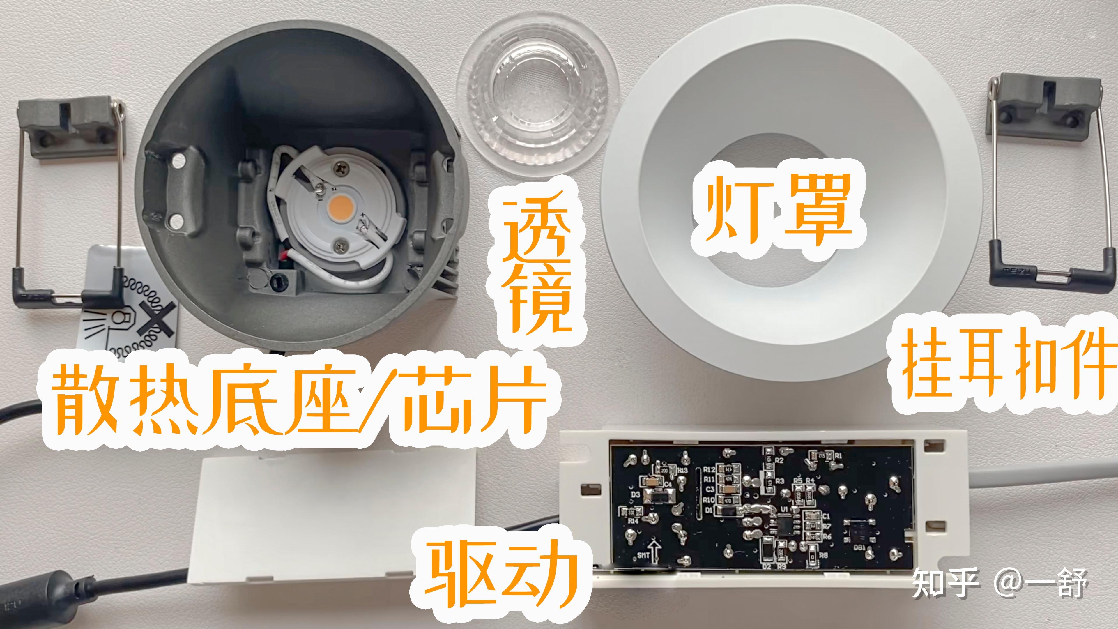 筒灯/射灯的主要区别与结构,驱动电源、芯片、透镜、反光杯、灯罩、面环都是干嘛的?(全文无广) - 知乎