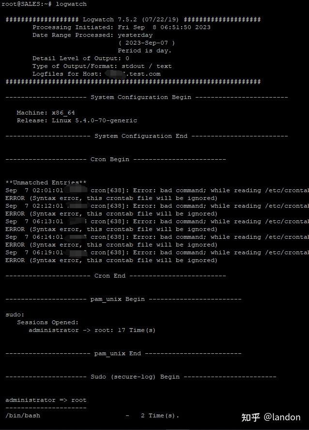 如何使用Logwatch监控Linux系统日志？ - 知乎