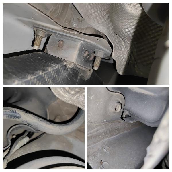 经过铁头我仔细的观察,可以看到后防撞梁和左右后纵梁都没有问题,没有