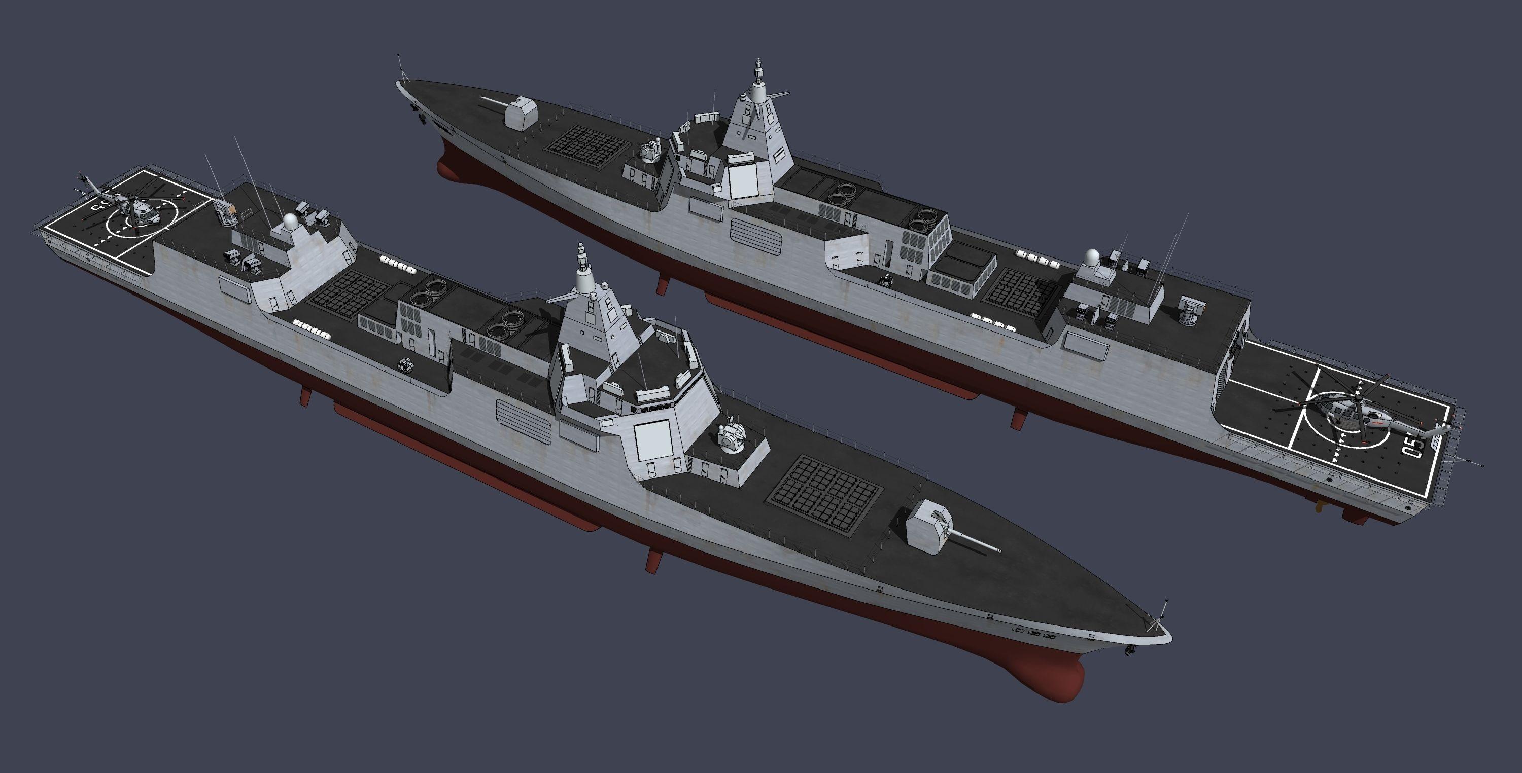 请问怎样从外观区分052cd054a055和056