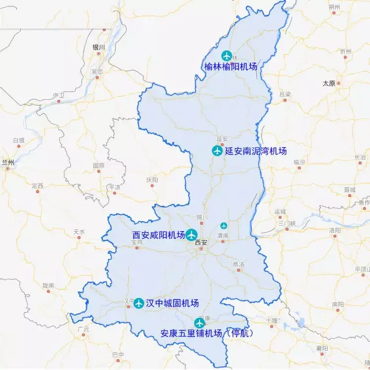 延安机场地图图片