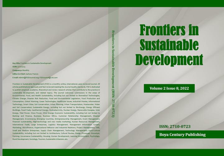 Frontiers In Sustainable Development (FSD) ISSN: 2710-0723 - 知乎