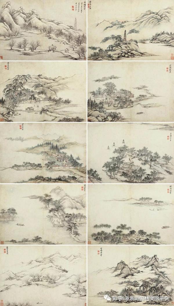 清代画家黄鼎《西湖十景册》