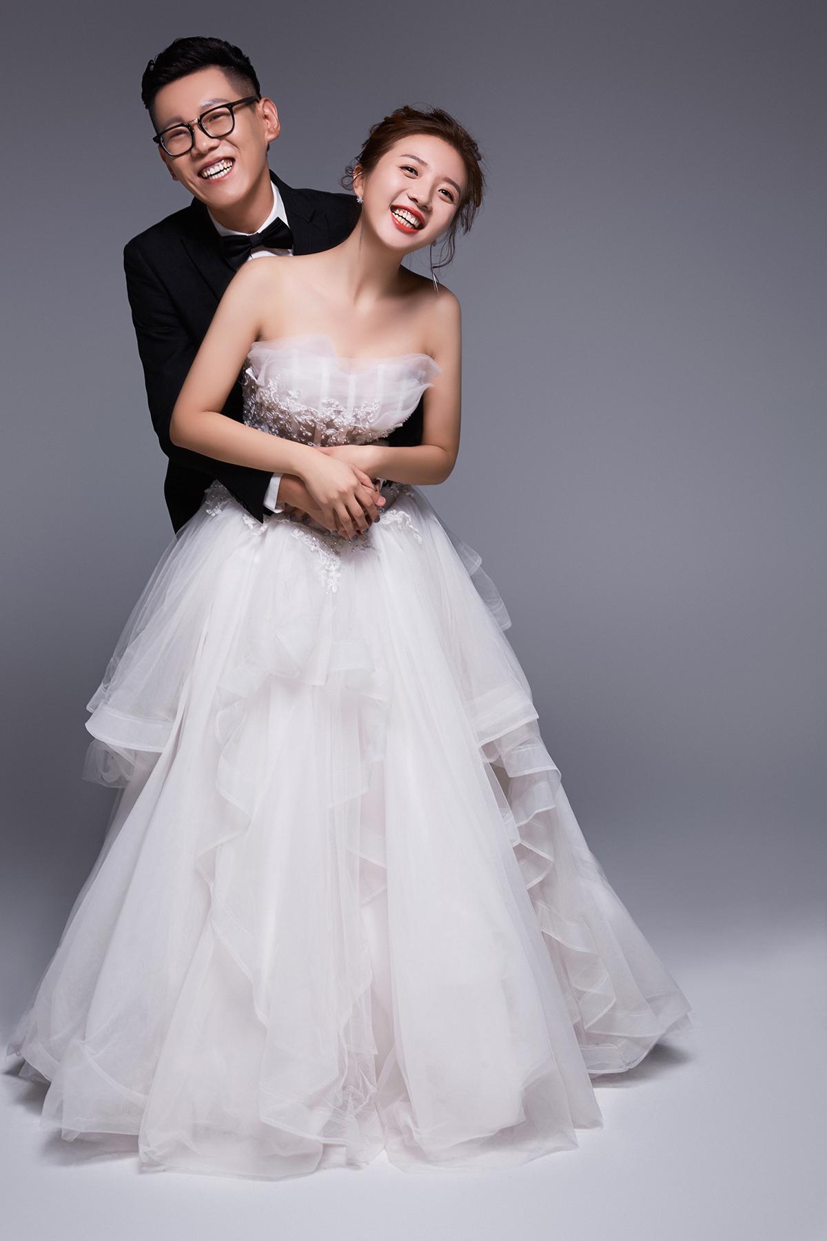 青木社studio纯色婚纱照