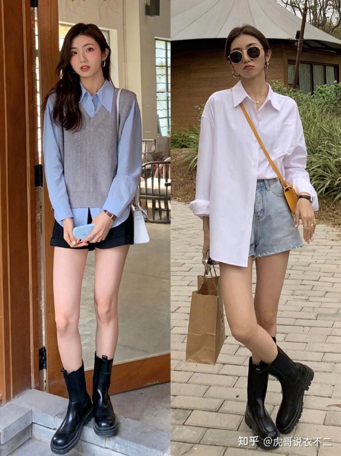 不同身材的小姐姐们需要搭配不同款式的衬衫,以此来达到最适合的搭配