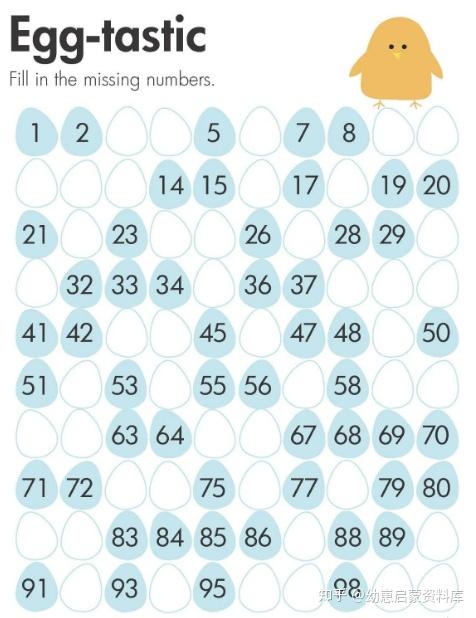 数感启蒙,100以内数字规律练习册 - 知乎