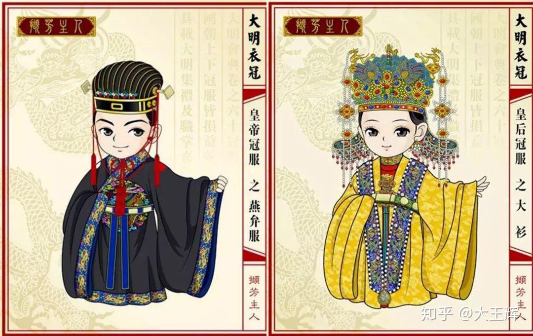 等到天明时分,皇帝穿戴好冕服上座,文武官员穿戴朝服来行礼.