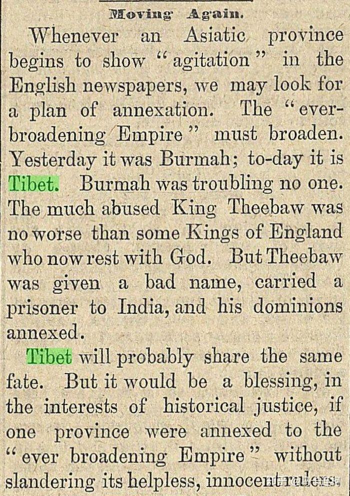 英文报纸的情绪与殖民计划