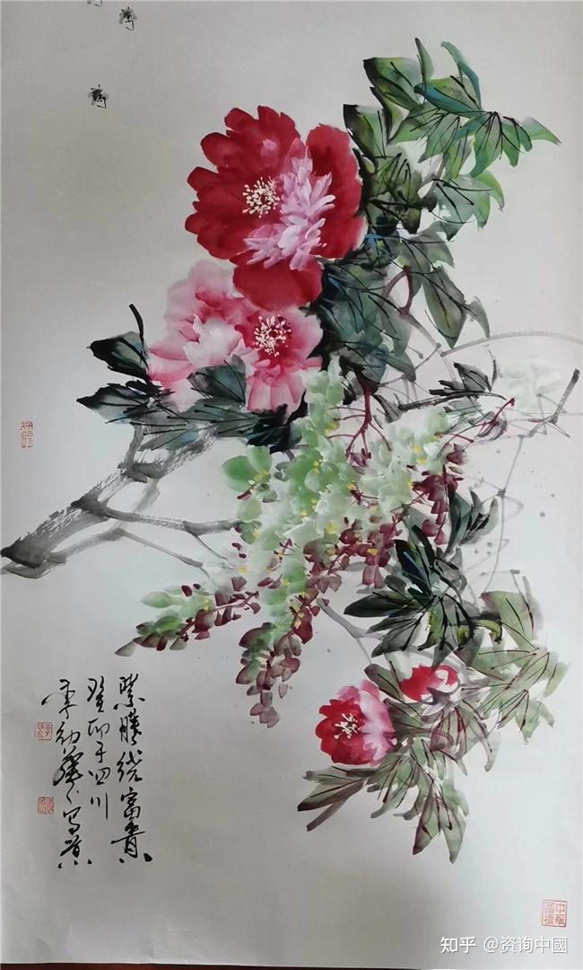 牡丹国画大师李幼华图片