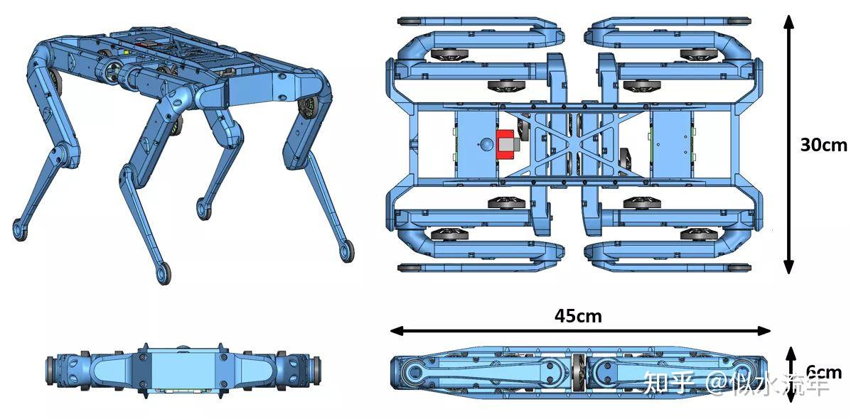 四足机器狗3d图纸 solidworks设计