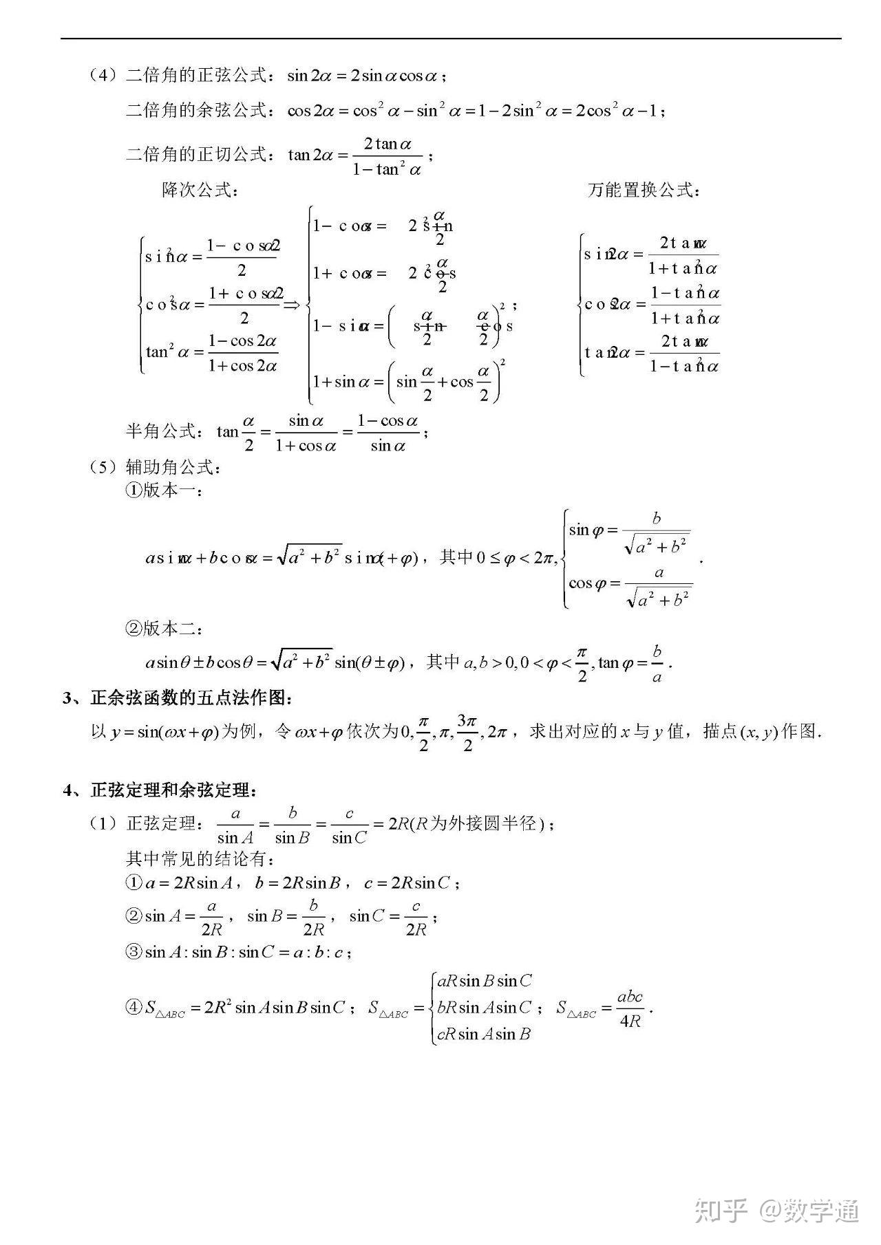 高中数学:高一课本知识点汇总,公式例题讲解都有 - 知乎