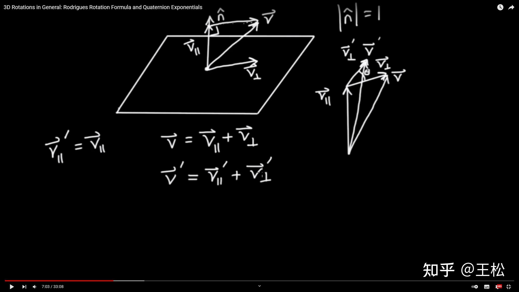 如何推到罗德里格斯旋转公式(Rodrigues’ Rotation Formula)? - 知乎