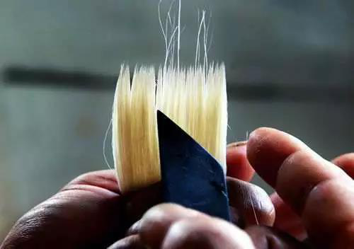 扬州毛笔麻胎作衬含水不漏