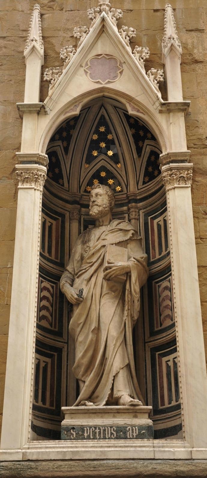 佛罗伦萨圣弥额尔教堂外墙壁龛14座圣人雕像15世纪大师杰作