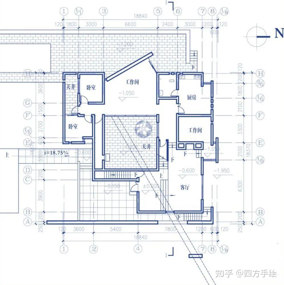 车工镂空四方体图纸图片