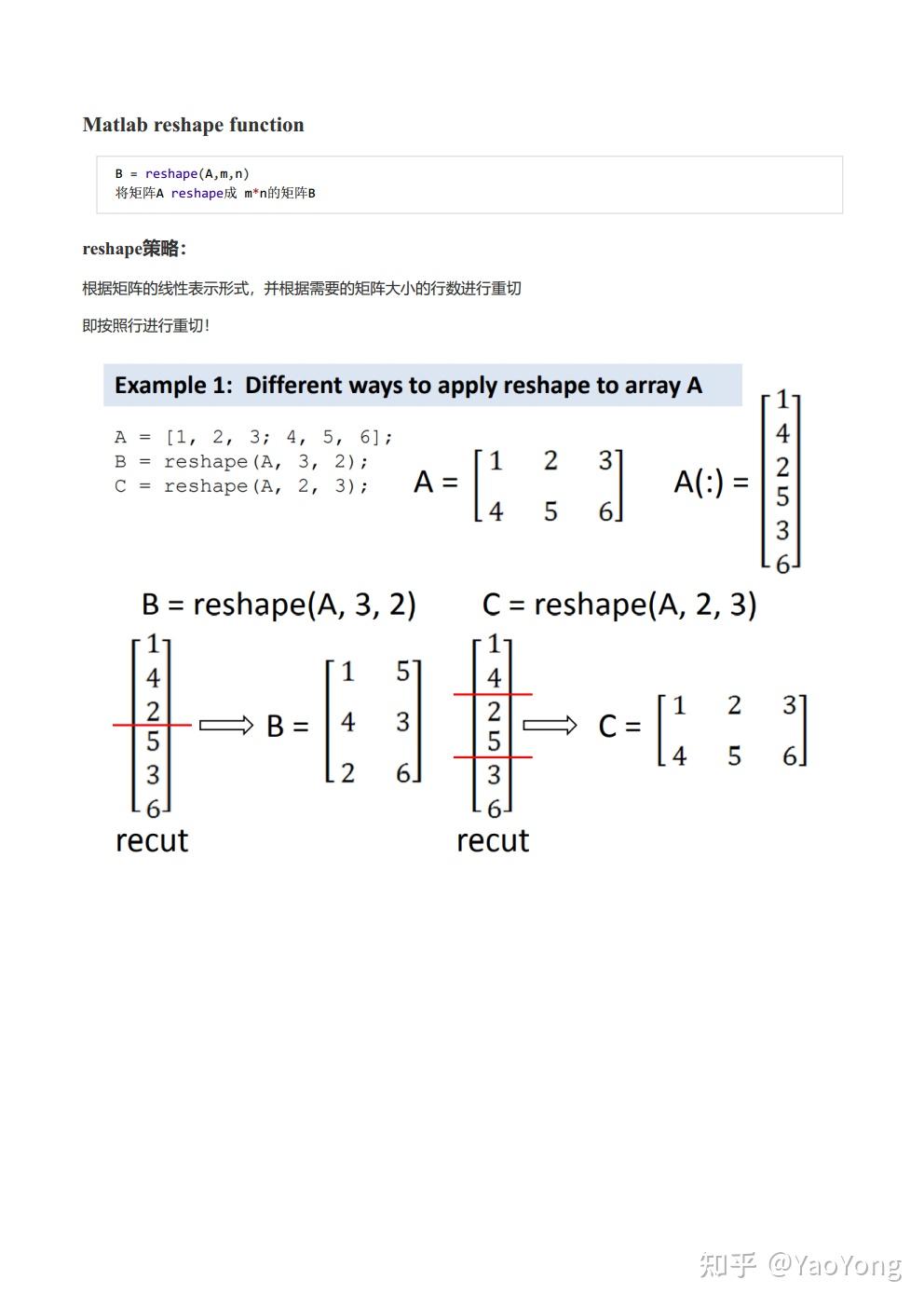 Reshape函数顺序解析Matlab 知乎