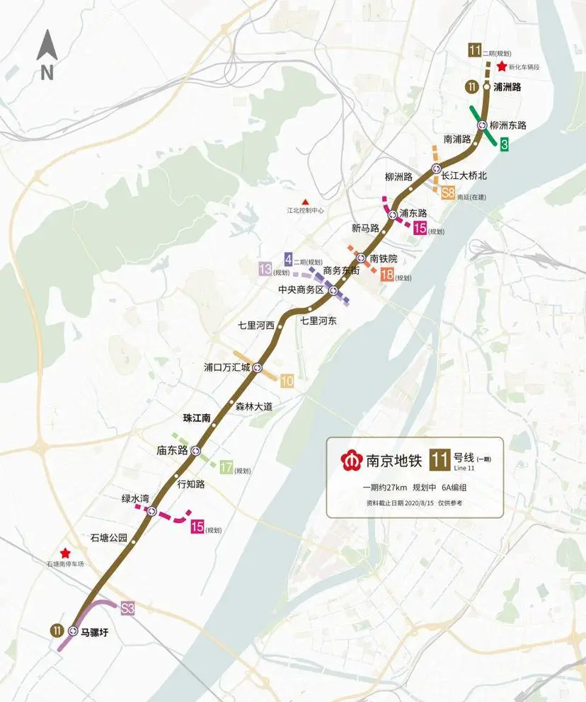 南京地铁11号线是南京地铁第二条全线位于长江以北的线路,计划于2023