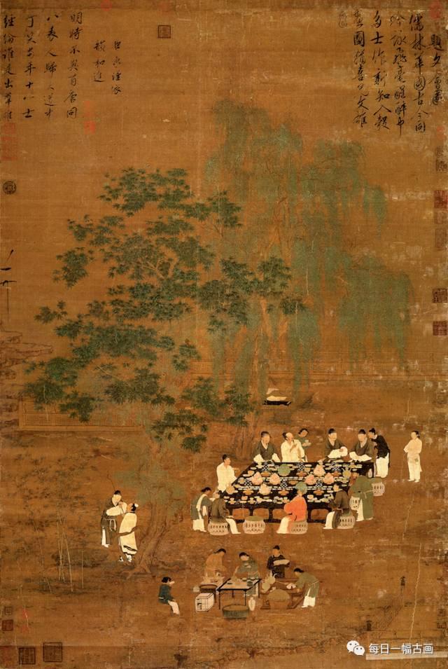 古人的野外派对北宋赵佶文会图