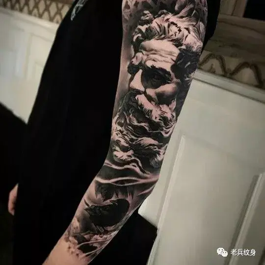 纹身素材宙斯花臂